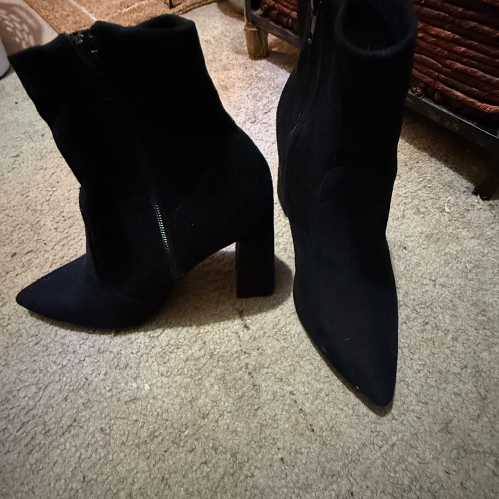 Cupid Black Heeled Boots